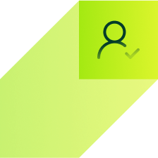 A neon green and black background with an image of a person.
